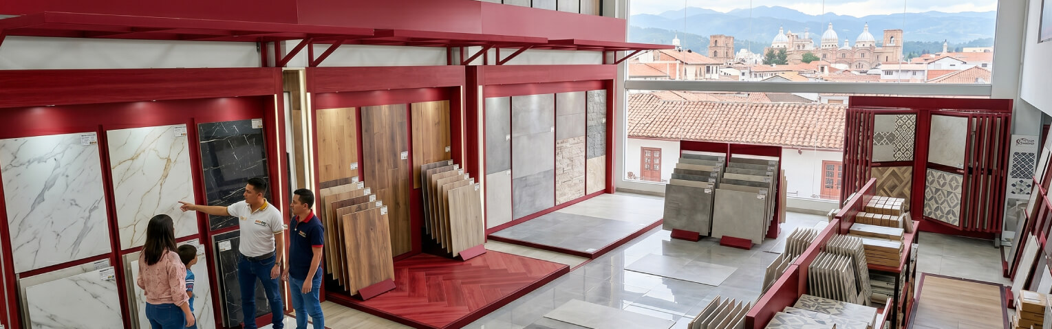 Soluciones cerámicas y porcelánicas para diferentes proyectos.